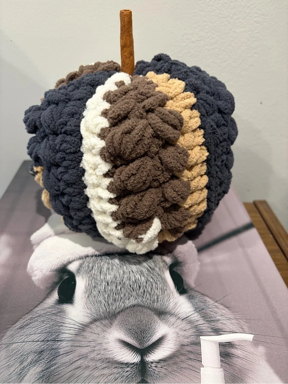 Crochet Plush Pumpkin Fall Decor Neutral Cozy Autumn
